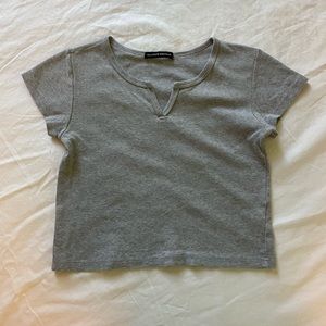brandy melville grey ashlyn top